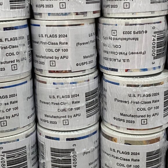 2024 Forever 60 Rolls Holiday use GOOD (6000 pieces) - Picture 3 of 3